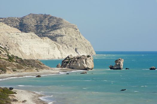Rock of Aphrodite, birth place of the goddess of love, Cyprus, Europe