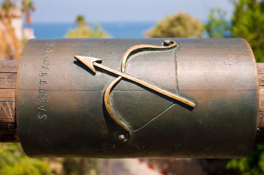 Detail of the bridge desires. The old city of Jaffa. Israel.
On the bridge relies desires to find your zodiac sign, put his hand on him, and looking to the distant sea horizon, make a wish.