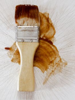 close up of a barbecue sauce basting brush