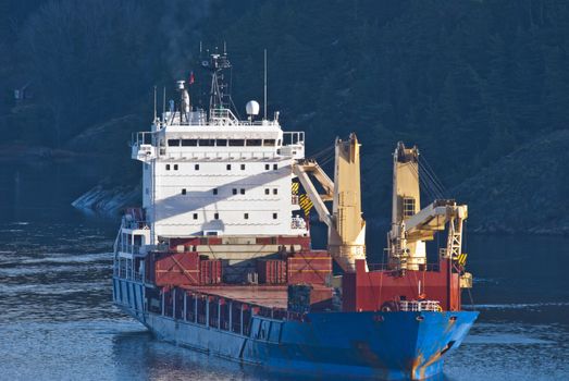 ringdalsfjord is a boundary fjord of norway and sweden, it extends from the oslo fjord and to halden, where it goes into iddefjord, picture is shot from svinesund bridge and shows bbc europe on the way out of the fjord, bbc europe is a cargo ship, is 120X20 meters and sails under antigua barbuda [ag] flag.