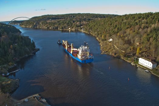 when it comes so large ships as bbc europe in ringdalsfjord they must have towing assistance to get out to the open sea and then comes little tug herbert of benefit