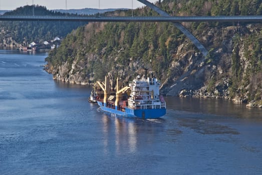 when it comes so large ships as bbc europe in ringdalsfjord they must have towing assistance to get out to the open sea and then comes little tug herbert of benefit