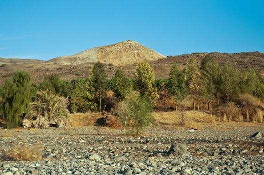 Sea of Galilee .Landscape Of North Galilee In Early winter, Israel.