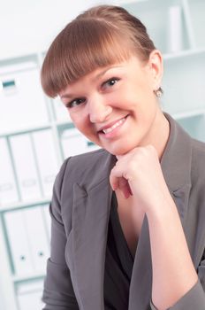 portrait of a beautiful young woman who works in the office