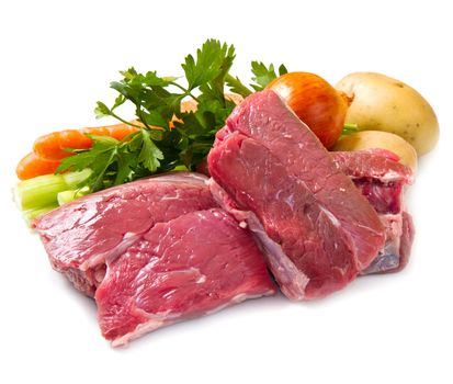 meat for boiled with fresh vegetables