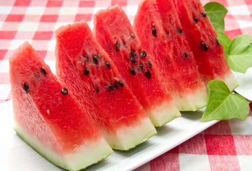 slice of fresh red watermelon