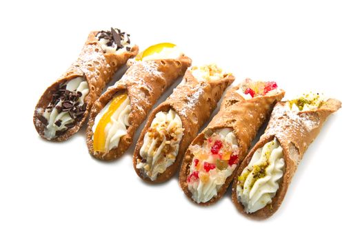 mixed Sicilian cannoli