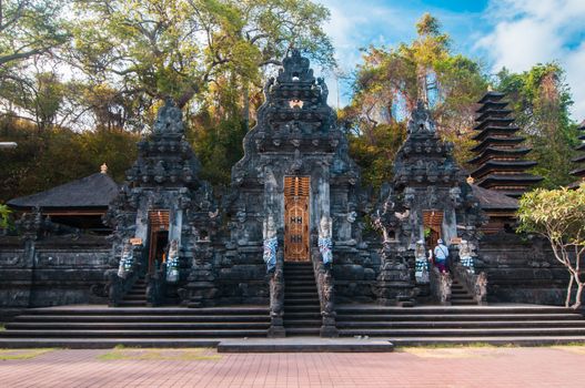 Traditional balinese temple - bat temple Goa Lawah, Bali, Indonesia