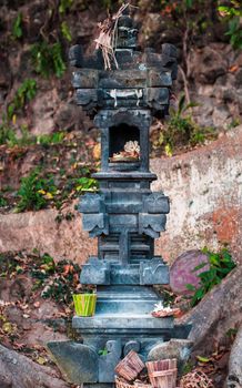 Traditional balinese temple - bat temple Goa Lawah, Bali, Indonesia