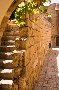 Jaffa ,an Alley in the old city, Jaffa is part of Tel Aviv city in Israel .