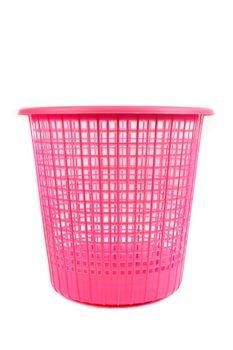 a pink dumpster isolated on white background