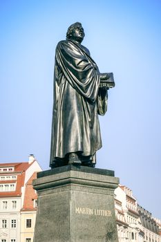 An image of the Martin Luther statue in Dresden Germany