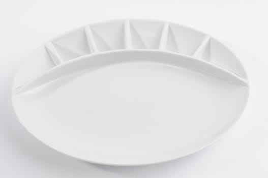 White porcelain breakfast plate