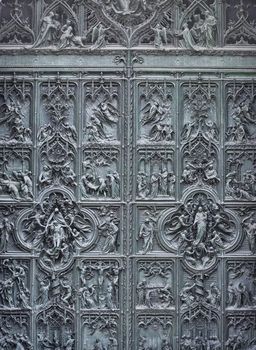 Milan Cathedral door entrance, Italy