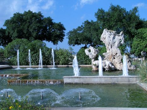 A scene of a garden in Santa Lucija, Malta.