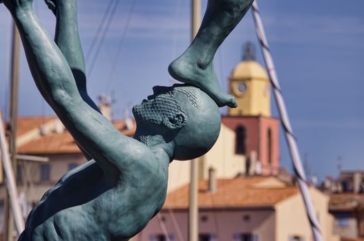 symbolic statue in Saint Tropez, France