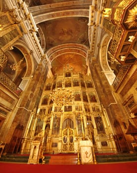 church interior, Metropolitan Cathedral in Iasi, Romania