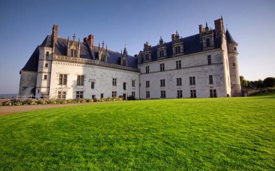 view of Amboise castle, France 