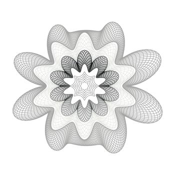 guilloche vector elements on a white background