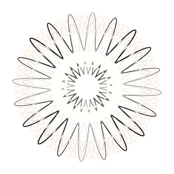 guilloche vector elements on a white background