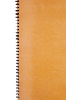 brown floral cover of book vertical isolated on white background