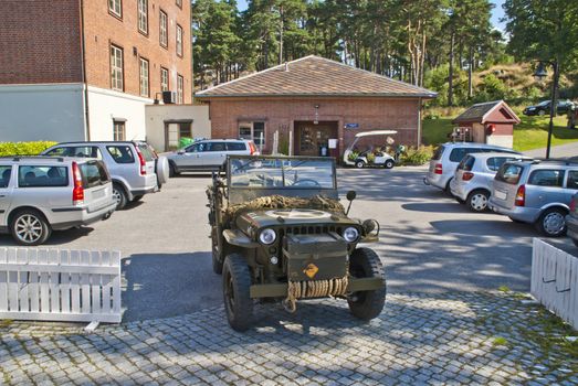 perhaps the most famous us army vehicle of wwII is the 1/4 ton 4 x 4 truck, it was nicknamed the "Jeep" after the early minneapolis-moline prime movers of the late 30's, many believe the name "Jeep" to be derived from the us army designation of the vehicle as general purpose or gp, the usage of "Jeep" predates the introduction of the well know 4 x 4, image is shot at fredriksten fortress in halden