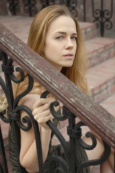 Close up portrait of a beautiful and thoughtful young woman