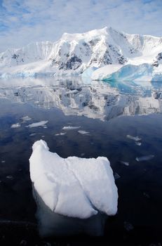 large iceberg in antarctic ocean