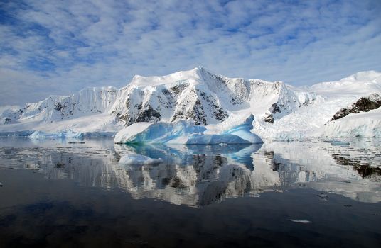 antarctic snowy mountains