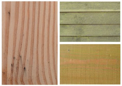 three wood textures background in one picture
