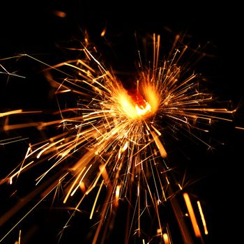 holiday sparkler macro close up