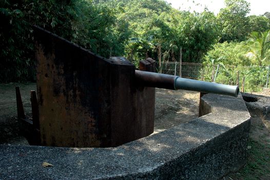 cannon dutch heritage in World War II era in Indonesia