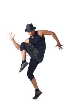 Dancer isolated on the white