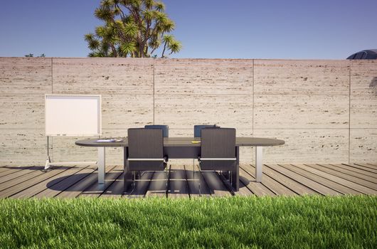 outdoor office (3D concept)