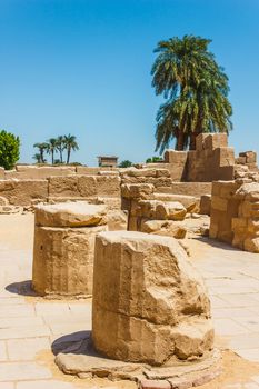 Ancient ruins of Karnak temple in Egypt in the summer of 2012