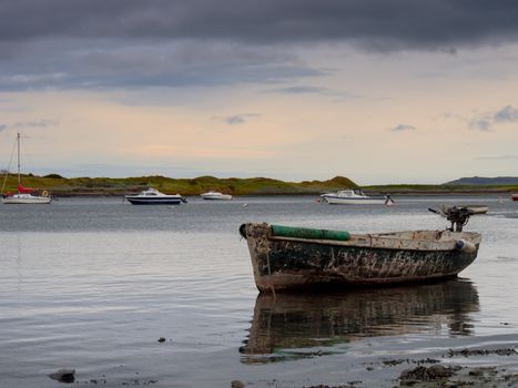 Fishing boats at the Malahide harbour. County Dublin. Ireland.