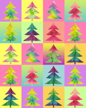 batik christmas tree color background