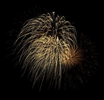 beautiful fireworks against the dark sky, fireworks