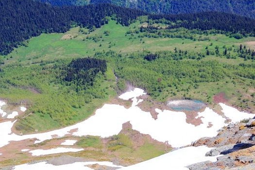 Image of beautiful landscape with Caucasus mountains