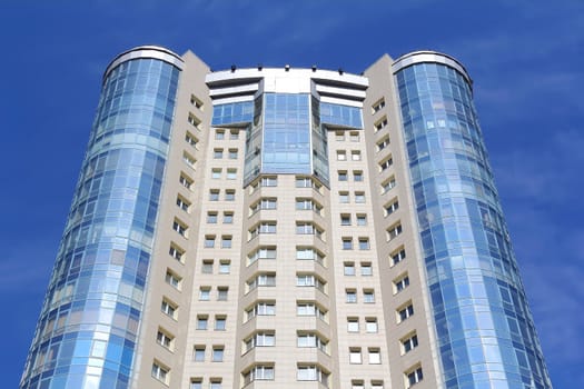 Image of skyscraper with blue sky Russia