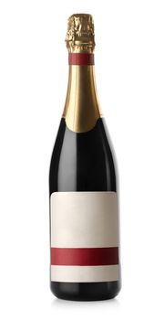 Champagne bottle isolated on a white background