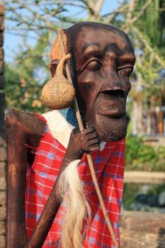 Male African wood carvings