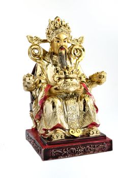 The god of Wealth in chinese Shrine, which is a symbol for bringing good luck