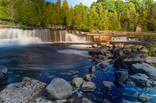 Sauble Falls Provincial Park is located in the community of Sauble Falls, town of South Bruce Peninsula, Bruce County in southwestern Ontario, Canada. It is in the lower drainage basin of the Sauble River, which flows into Lake Huron.