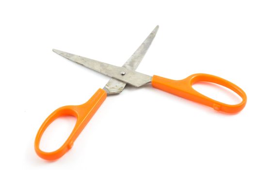 handled scissors on a white background. File contains clipping path.