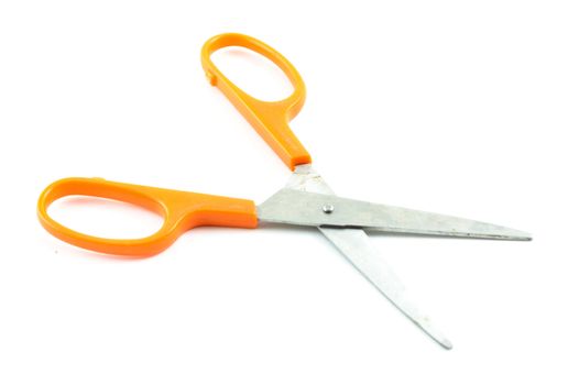 handled scissors on a white background. File contains clipping path.