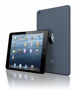 Galati, Romania - November 29, 2012 - Apple introduced iPad  mini, a completely new iPad design that is 23 percent thinner and 53 percent lighter than the third generation iPad. 