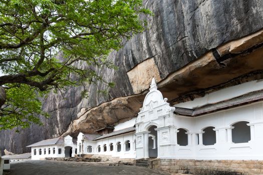 Dambulla cave temple, the largest and best-preserved cave temple complex in Sri Lanka