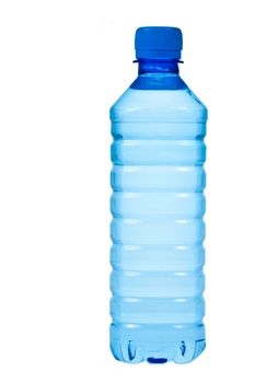 PET bottle with drinking water isolated on white