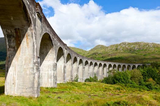 Glenfinnan Railway Viaduct on the West Highland Line in Glenfinnan, Scotland